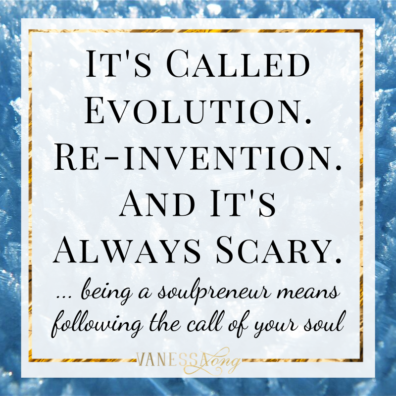 evolution is always scary, but it's what we're here for