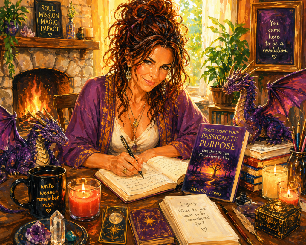 A woman works on Discovering Your Passionate Purpose to find her Soul Mission and legacy.