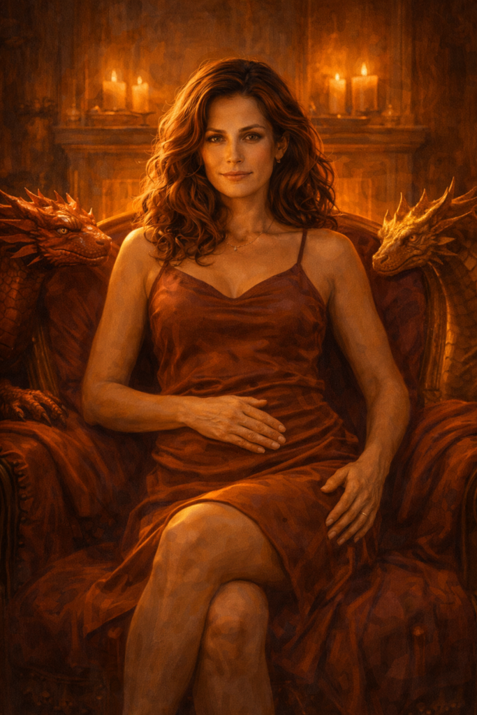 A woman's Sacral Chakra glows with the power of oxytocin, pleasure, intimacy and a deep-felt sexiness. Life is good.